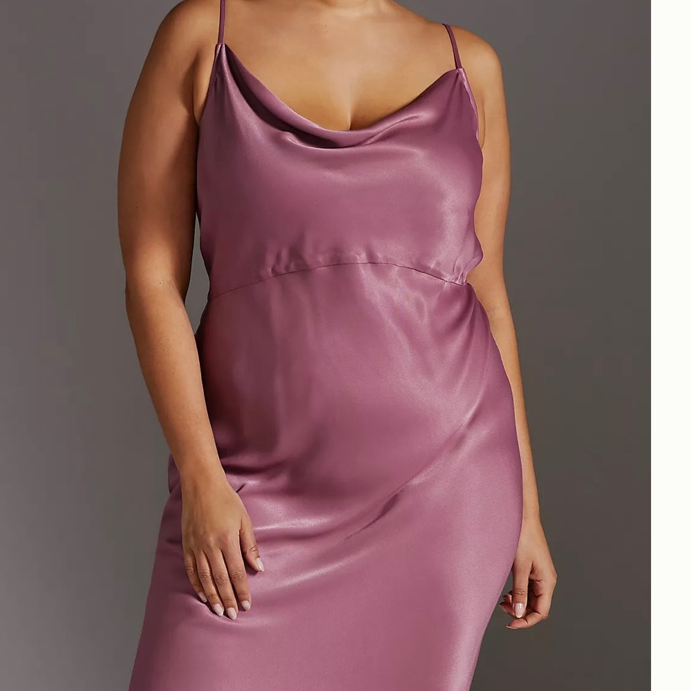 Anthropologie Plum Elyse Bias Slip Dress, Cocktail Dress